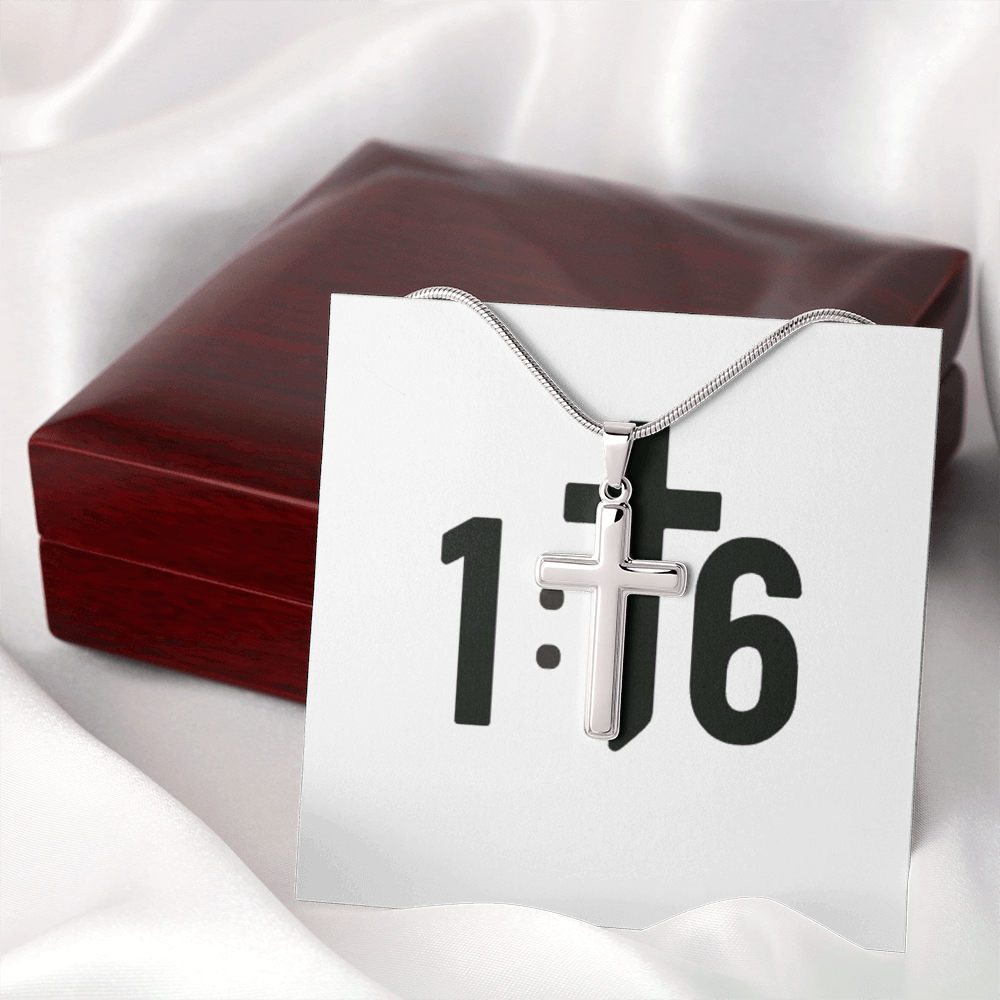 OneSixteen Artisan Cross Necklace With Snake Chain