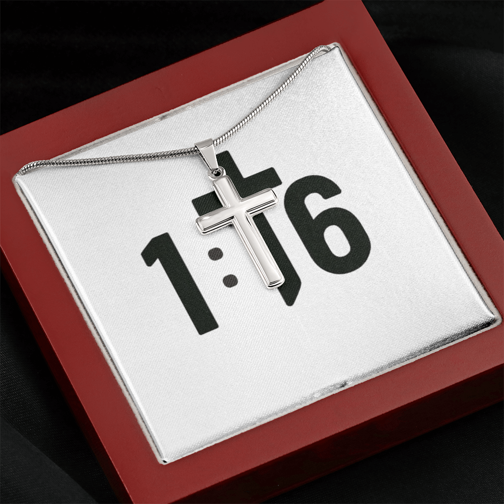 OneSixteen Artisan Cross Necklace With Snake Chain
