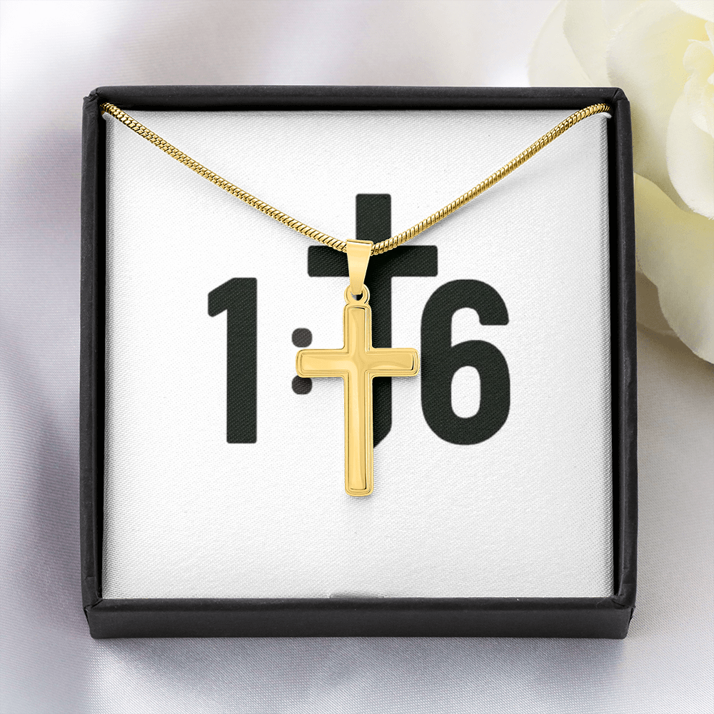 OneSixteen Artisan Cross Necklace With Snake Chain