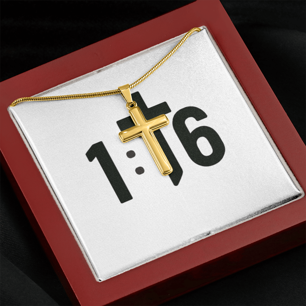 OneSixteen Artisan Cross Necklace With Snake Chain