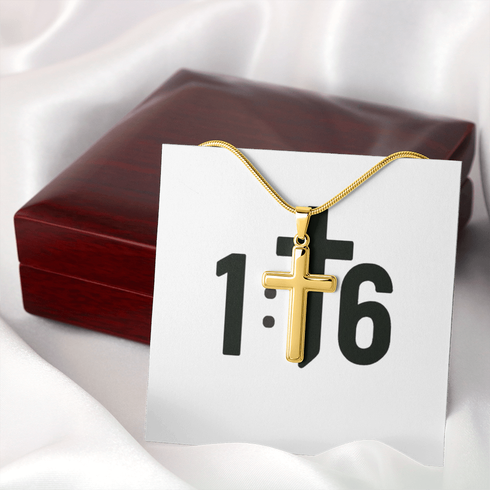 OneSixteen Artisan Cross Necklace With Snake Chain