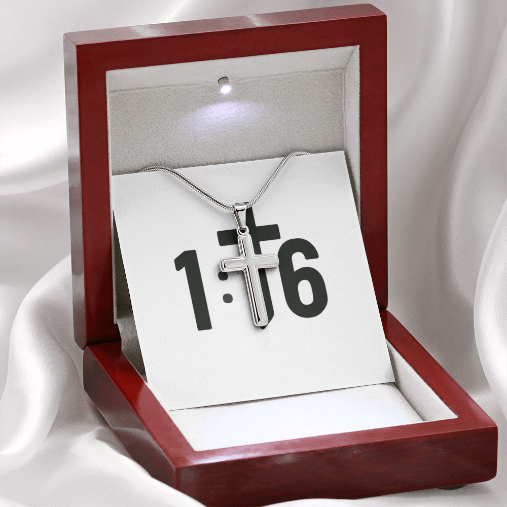 OneSixteen Artisan Cross Necklace With Snake Chain