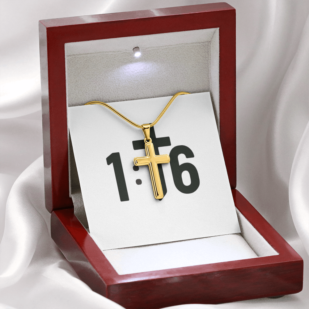OneSixteen Artisan Cross Necklace With Snake Chain